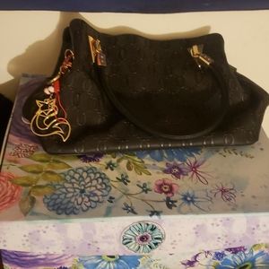 Black Purse w/Gold Charms